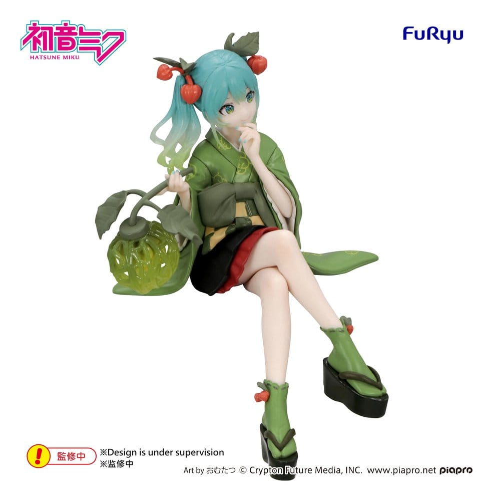 Hatsune Miku Noodle Stopper PVC Figure Flower Fairy Winter Cherry Green Color Ver. 15 cm [6]