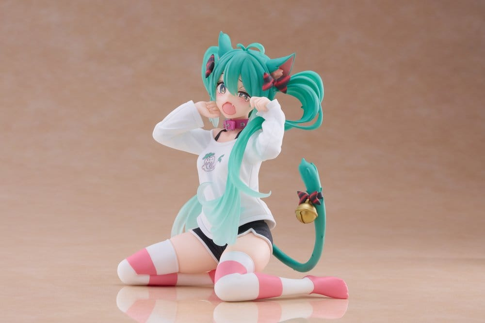 Hatsune Miku PVC Statue Desktop Cute Figure Hatsune Miku Cat Ear T-Shirt Ver. 13 cm [6]