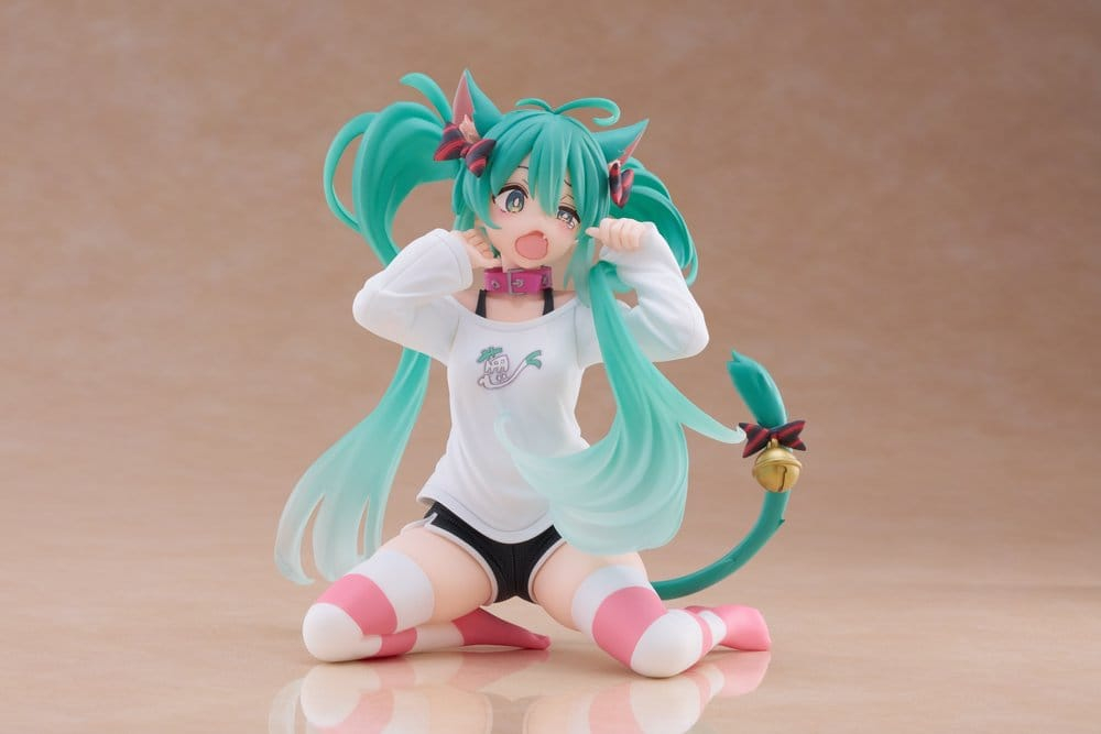 Hatsune Miku PVC Statue Desktop Cute Figure Hatsune Miku Cat Ear T-Shirt Ver. 13 cm [9]