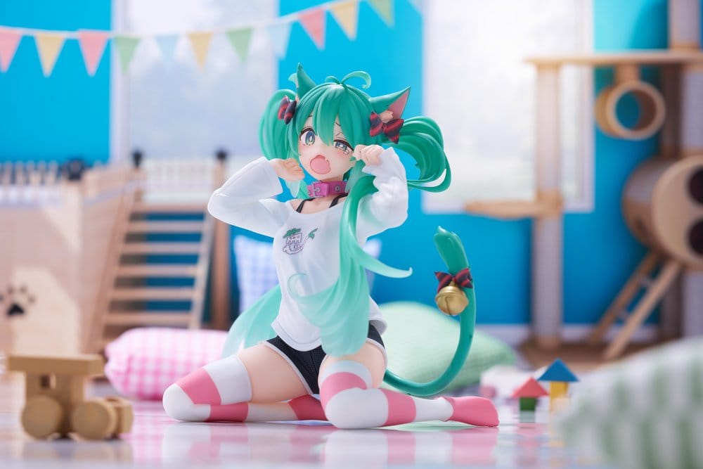 Hatsune Miku PVC Statue Desktop Cute Figure Hatsune Miku Cat Ear T-Shirt Ver. 13 cm [3]