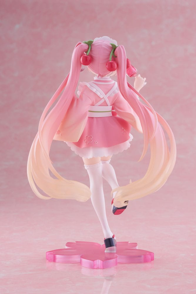 Hatsune Miku Sakura Miku Japanese Cafe Ver. Reissue PVC Statue Taito 18 cm [3]