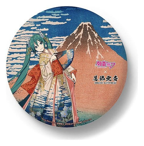 Hatsune Miku x Katsushika Hokusai iXima Large Pinback Button The Great Wave off Kanagawa/Fine Wind, Clear Morning Box Case (2) [2]