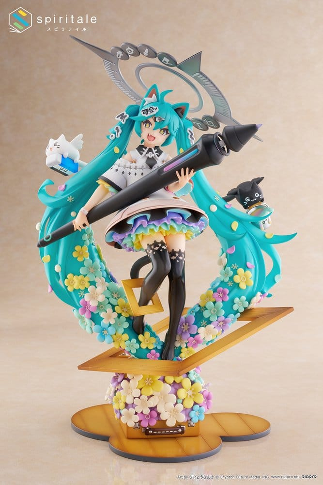 Hatsune Miku x Naoki Saito PVC Statue 1/7 My Figure Making! The Painter Ver. 34 cm [3]