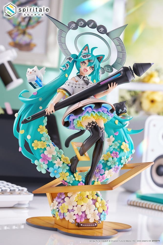 Hatsune Miku x Naoki Saito PVC Statue 1/7 My Figure Making! The Painter Ver. 34 cm [15]