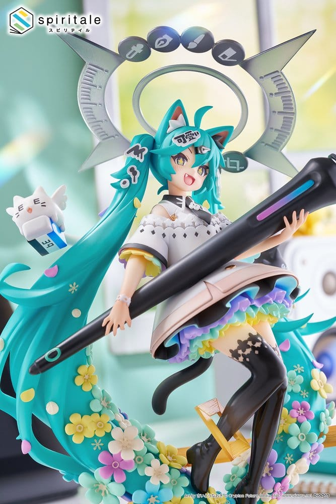 Hatsune Miku x Naoki Saito PVC Statue 1/7 My Figure Making! The Painter Ver. 34 cm [17]