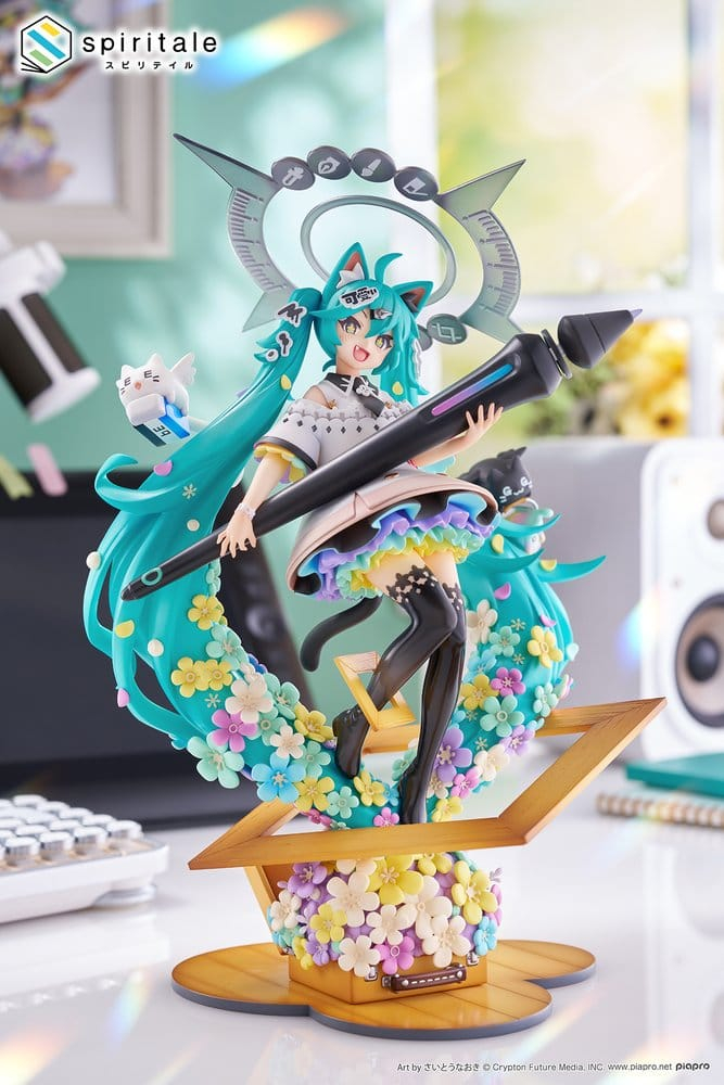 Hatsune Miku x Naoki Saito PVC Statue 1/7 My Figure Making! The Painter Ver. 34 cm [14]