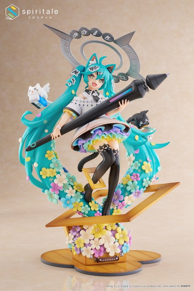 Hatsune Miku x Naoki Saito PVC Statue 1/7 My Figure Making! The Painter Ver. 34 cm [2]