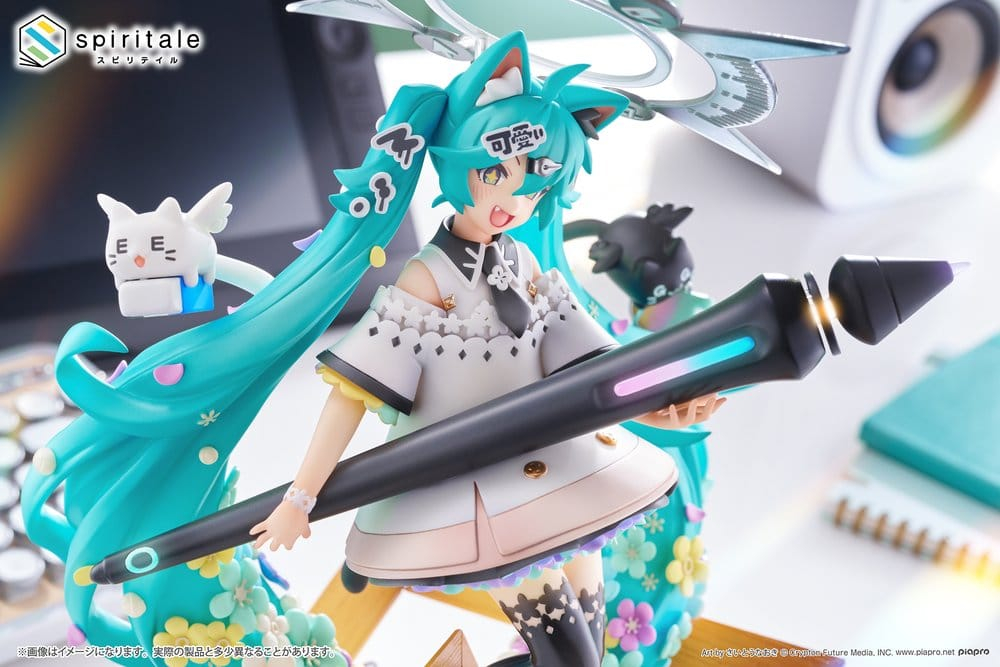 Hatsune Miku x Naoki Saito PVC Statue 1/7 My Figure Making! The Painter Ver. 34 cm [20]