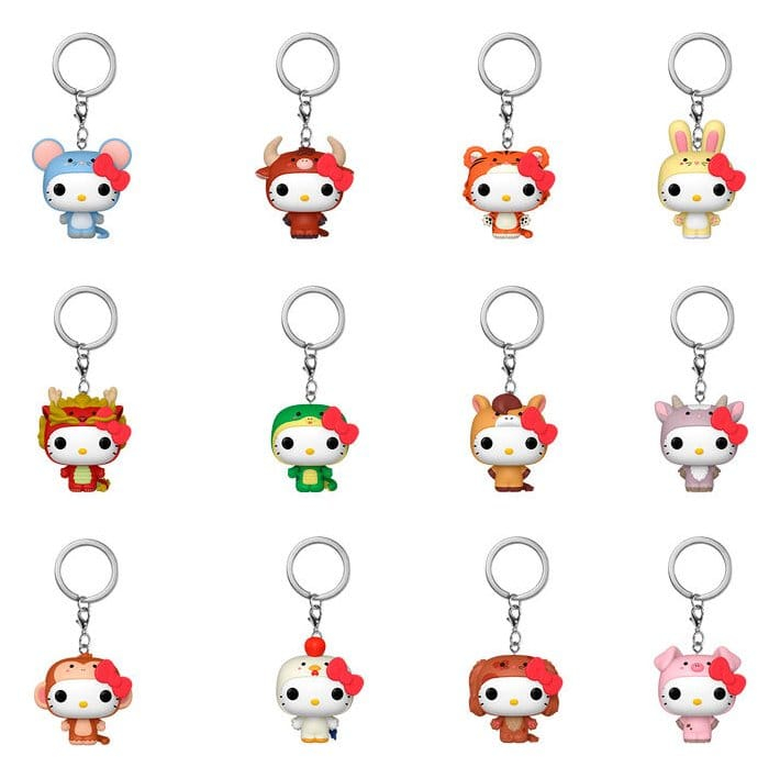 Hello Kitty Mystery Pocket POP! Vinyl Keychains 4 cm Animals Blind Box Display (12) [2]