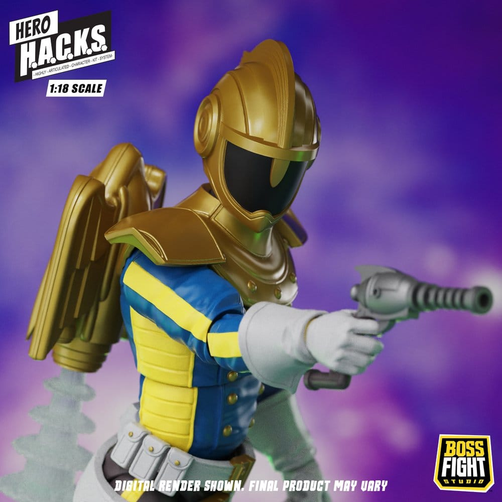Hero H.A.C.K.S. Core Action Figure 1/18 Heroes and Villains Wave 1 Jett Steelblade: Stellar Knight of Accord [7]