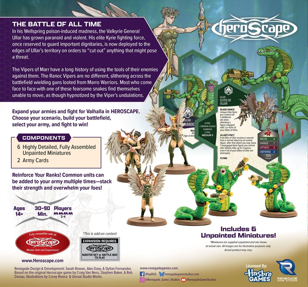 Heroscape Army Expansion Age of Annihilation Elites of Ullar & Ranoc Vipers (Common) *English Version* [2]
