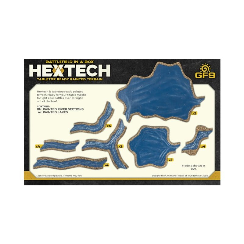 HexTech Battlefield in a Box Terrain: Rivers and Lakes (x22) [2]