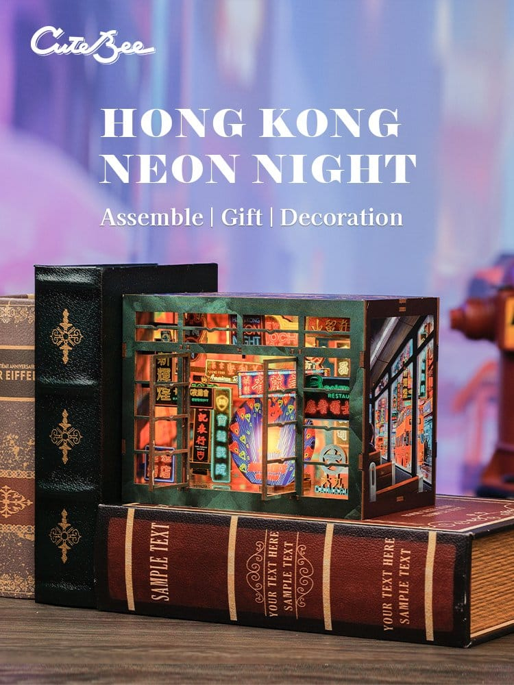 Hong Kong Neon Light - DIY Book Nook Kit cu LED [6]