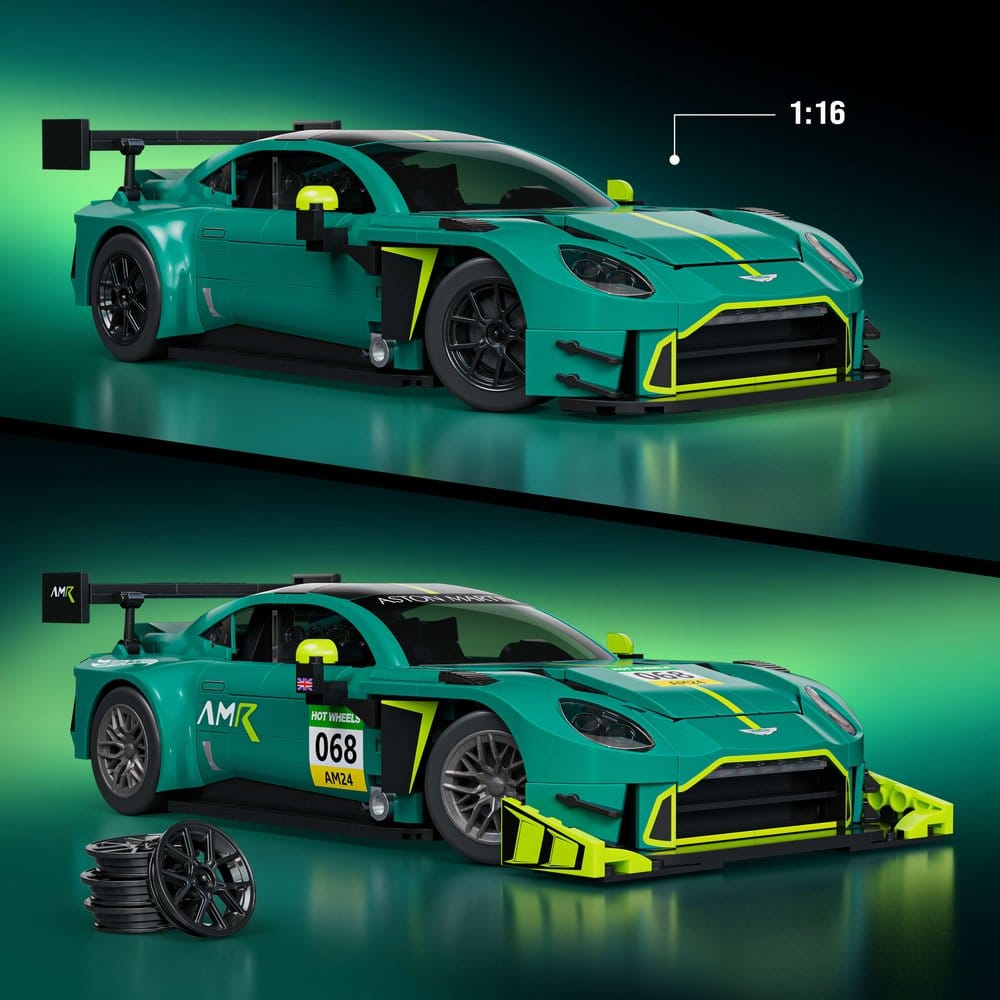 Hot Wheels Elite Mattel Brick Shop Building Set 1/16 '24 Aston Martin Vantage GT3 [3]