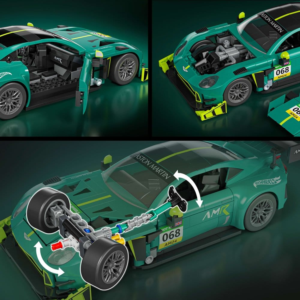 Hot Wheels Elite Mattel Brick Shop Building Set 1/16 '24 Aston Martin Vantage GT3 [7]