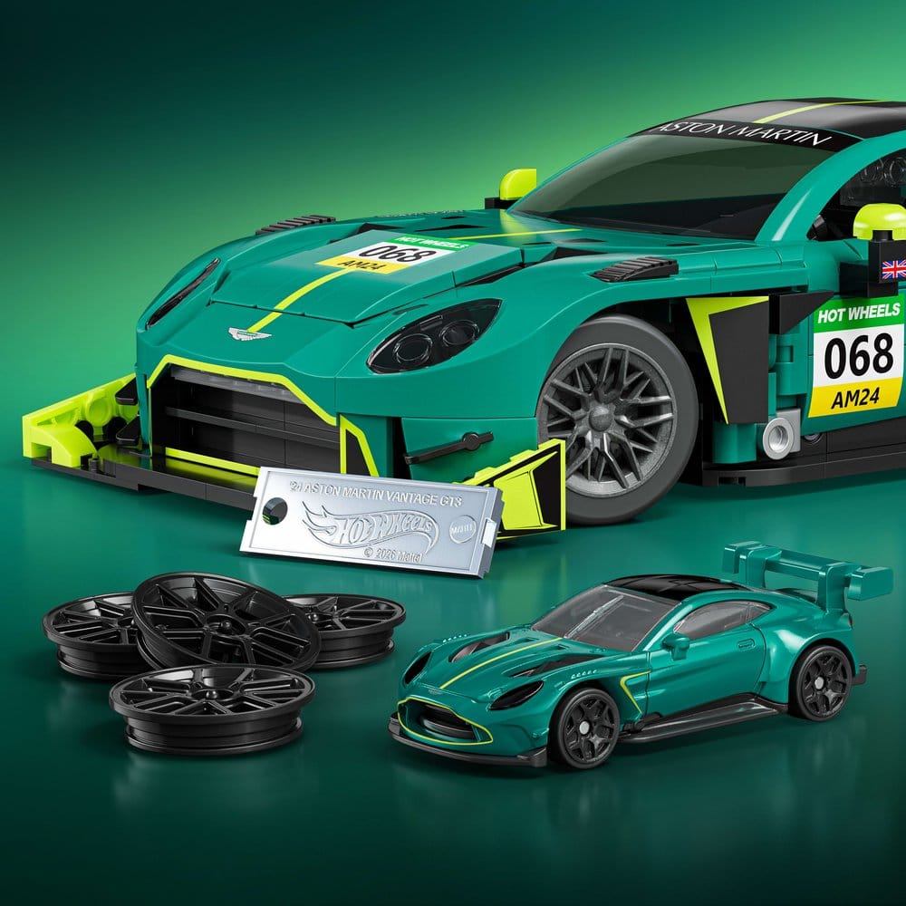 Hot Wheels Elite Mattel Brick Shop Building Set 1/16 '24 Aston Martin Vantage GT3 [2]