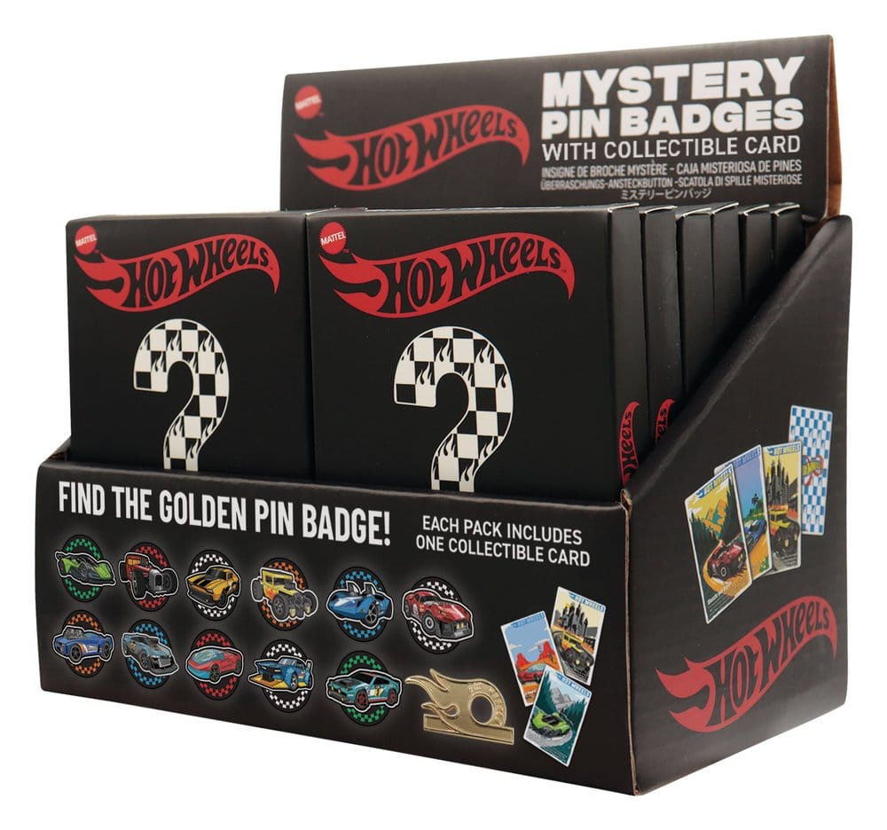Hot Wheels Mystery Pin Badges Blind Box Display (12) [21]