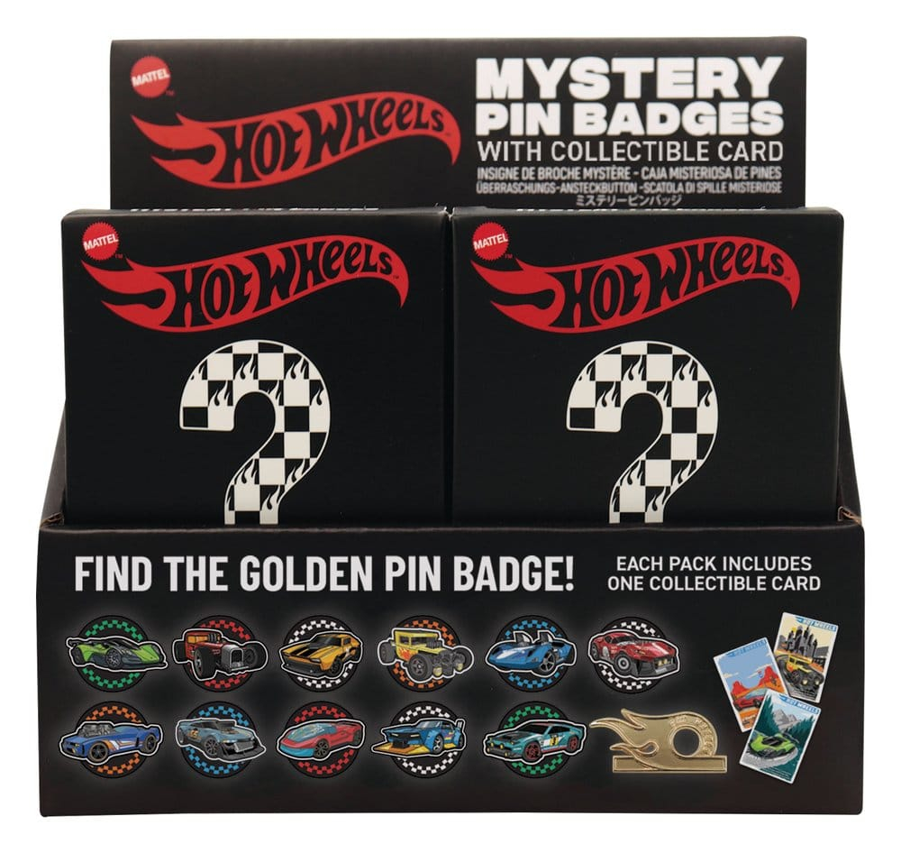 Hot Wheels Mystery Pin Badges Blind Box Display (12) [4]