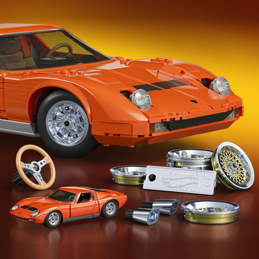 Hot Wheels Premium Mattel Brick Shop Building Set 1/12 Lamborghini Miura P400 SV [4]