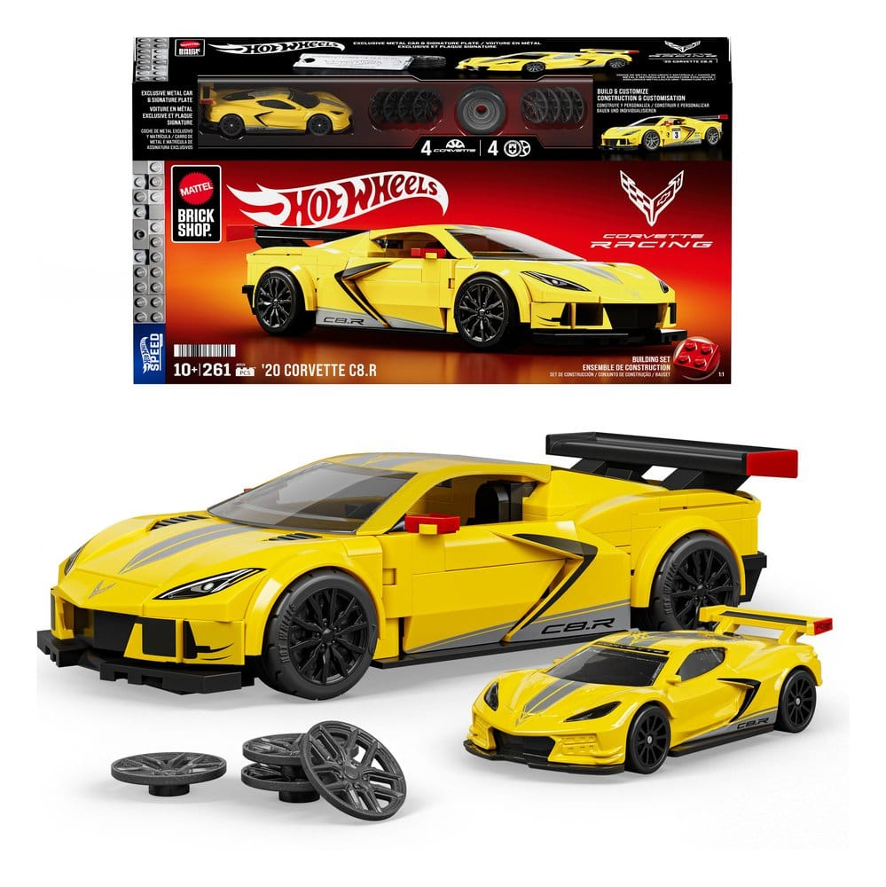 Hot Wheels Speed Mattel Brick Shop Building Set 1/32 '20 Corvette C8.R [6]