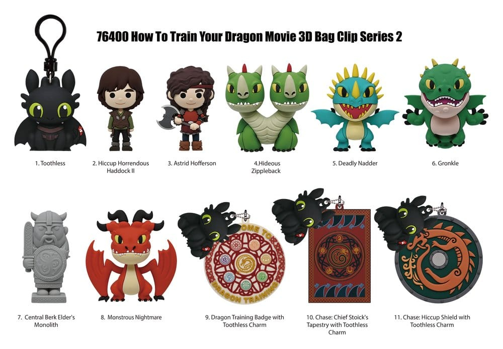How to Train Your Dragon 3D PVC Bag Clips Series 2 Display (24) [2]