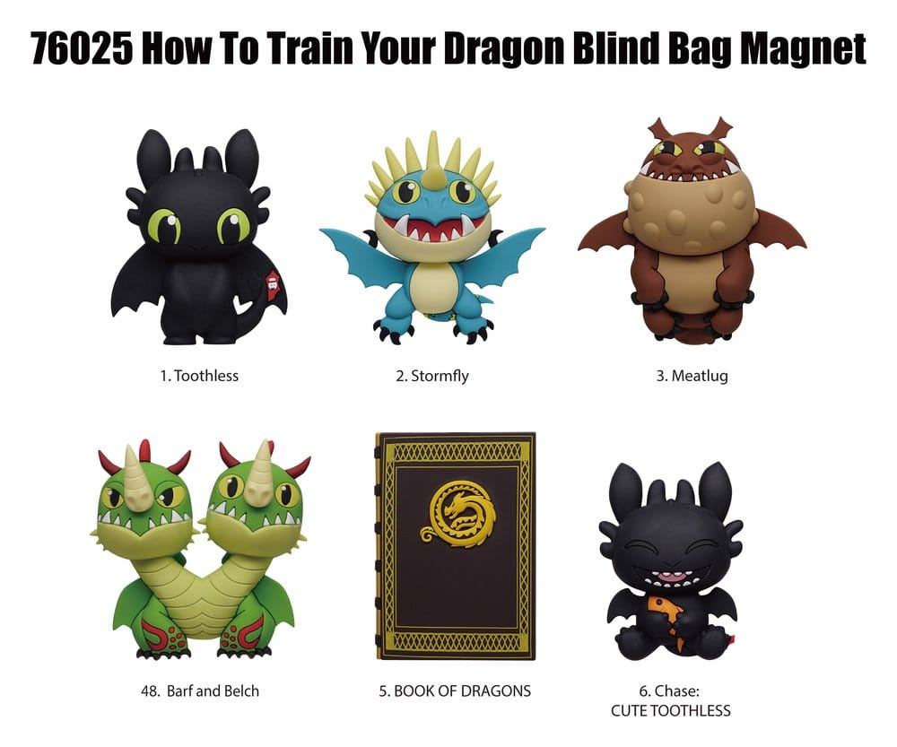 How to Train Your Dragon Magnets blind pack Series 1 Display (12) [3]