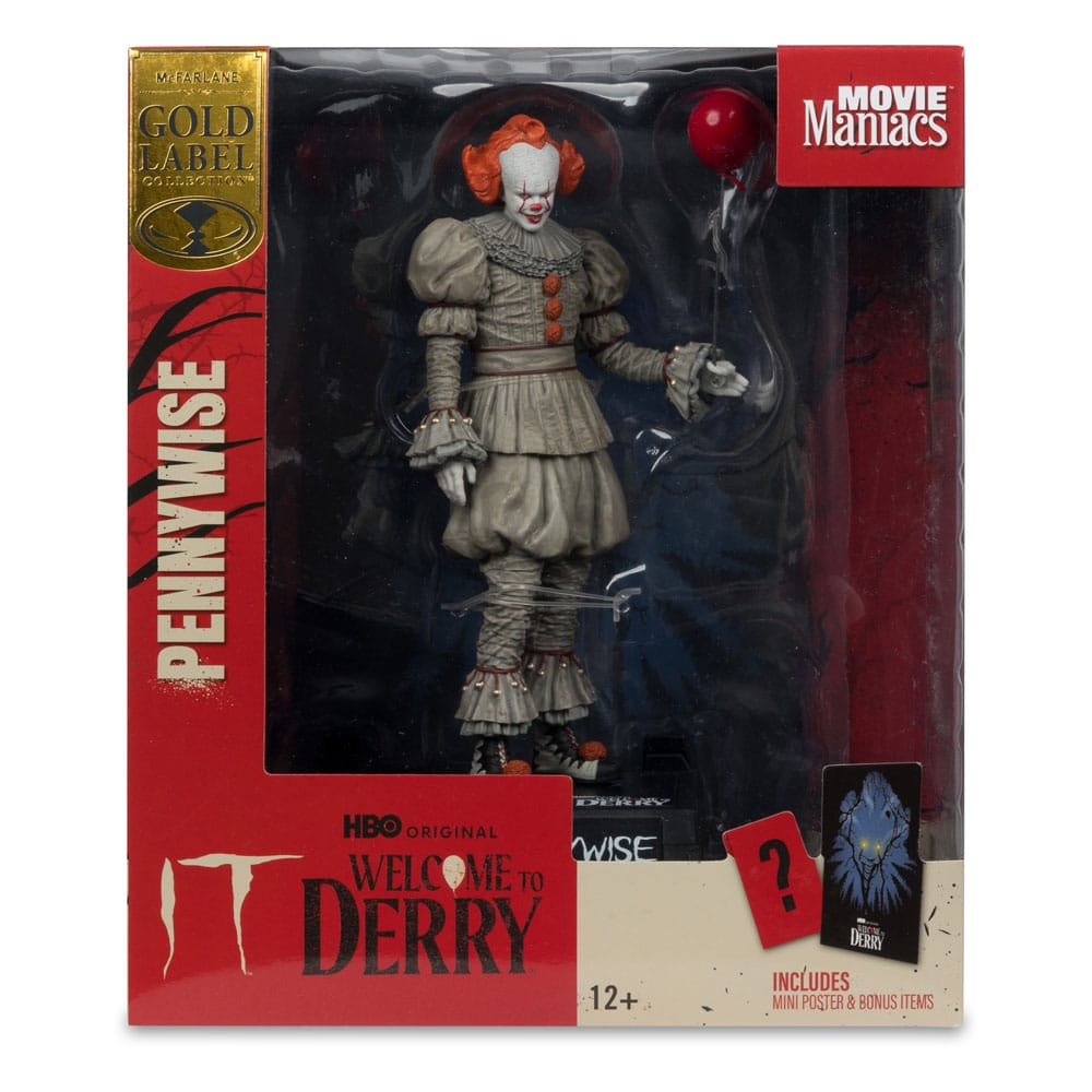 It: Welcome to Derry – Pennywise Gold Label Statueta Movie Maniacs 16 cm [6]