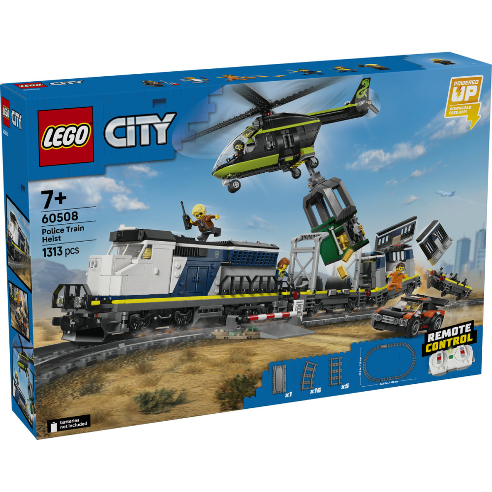 LEGO City Jaf in Trenul Politiei 60508 Set Tren Electric 1313 Piese [2]
