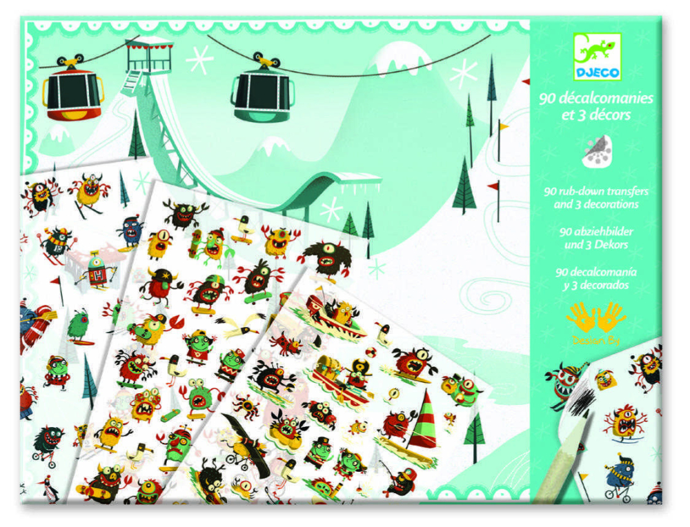 Joc creativ cu abtibilduri Monstruleti sportivi, Djeco [1]