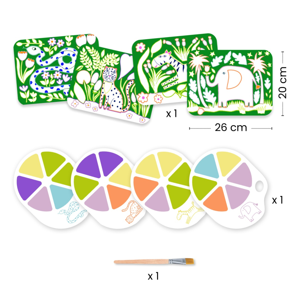 Joc creativ de pictura Animale salbatice, Djeco [3]