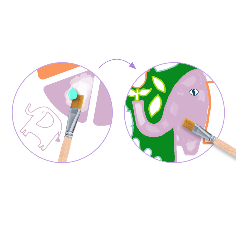 Joc creativ de pictura Animale salbatice, Djeco [4]