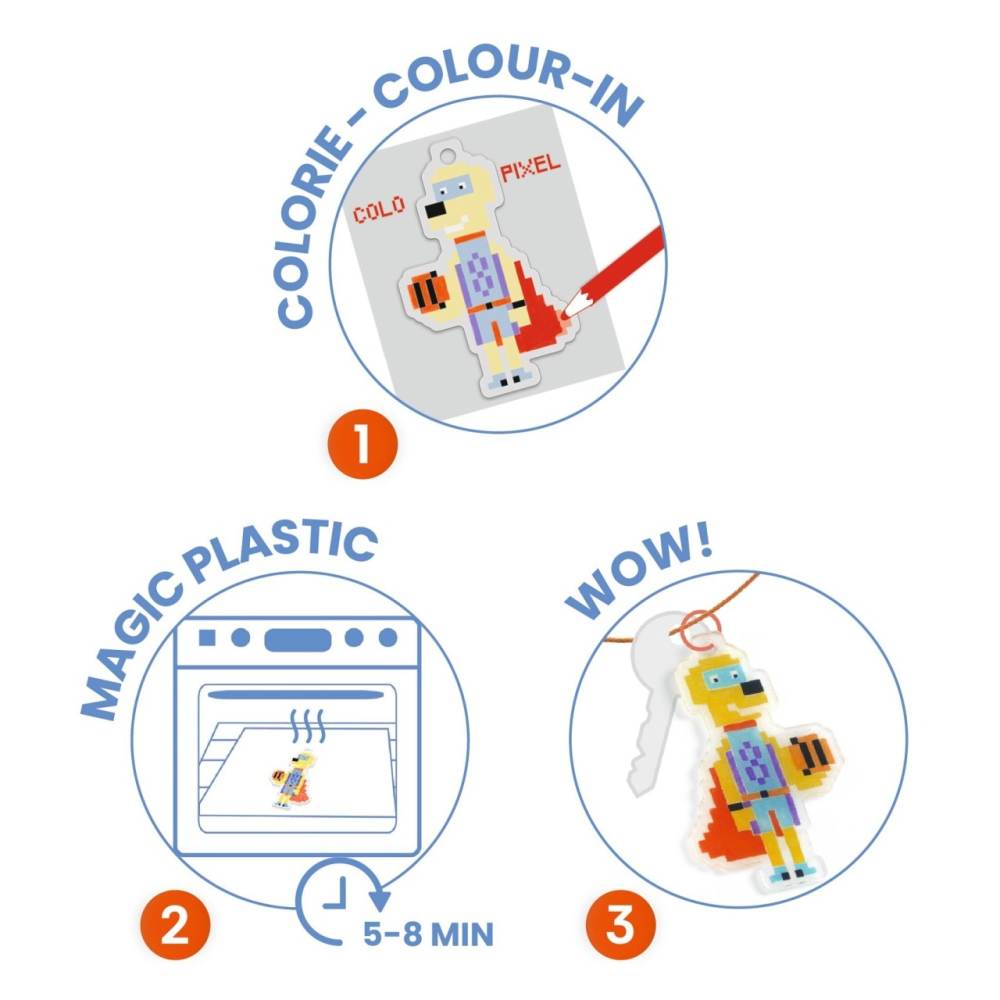 Joc creativ DIY Brelocuri eroi, Djeco [4]