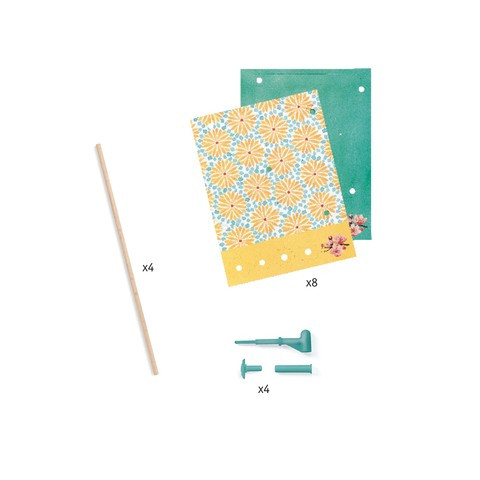 Joc creativ DIY Moristi de vant model cu flori, Djeco [5]