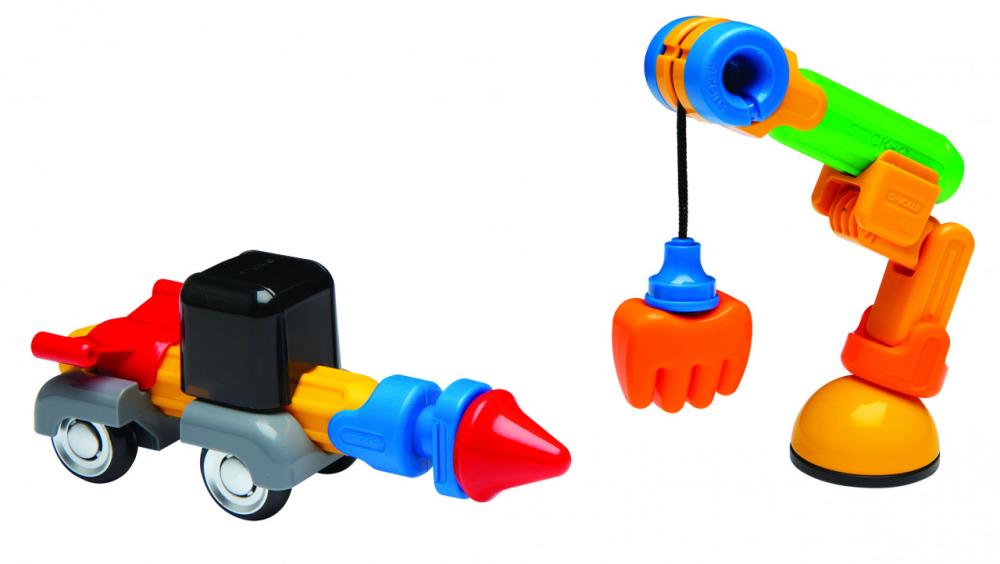 Joc cu magneti Stick-O, Set de construit vehicule, 26 piese [5]