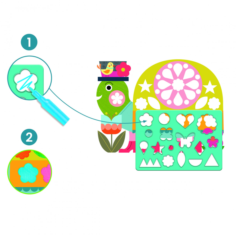 Joc de desenat cu sablon, Djeco [3]