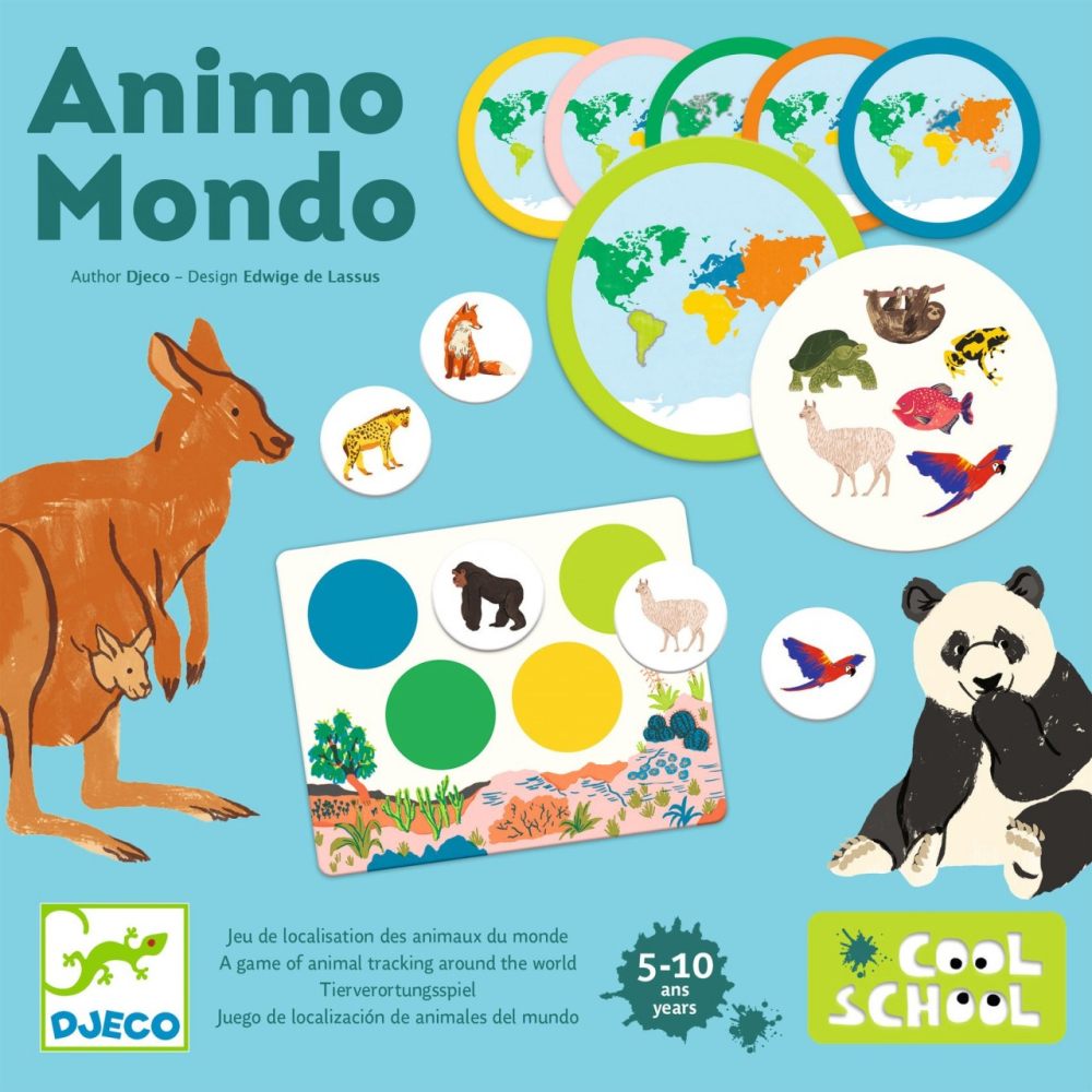 Joc educativ Loto Animo mondo, Djeco [4]