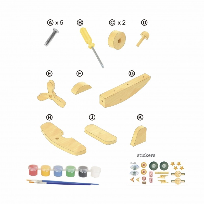 Joc educativ si creativ de asamblat si pictat Avion, Egmont Toys [4]