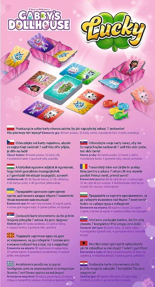 Joc Gabby's Dollhouse Lucky Card Game pentru Copii [3]