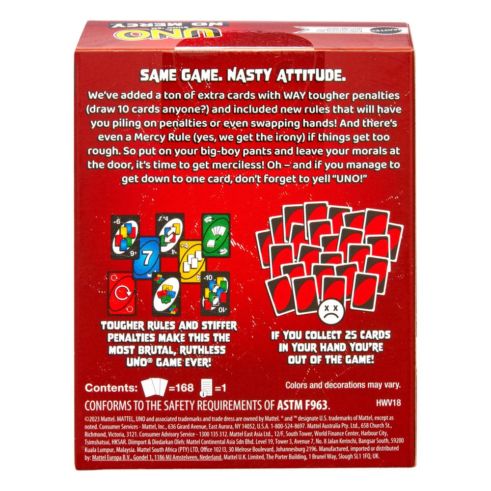 Joc UNO Show Em No Mercy Card Game 168 carti editie hardcore Mattel [2]