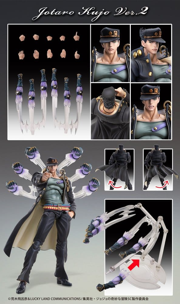 JoJo's Bizarre Adventure: Stardust Crusaders Chozokado Action Figure Jotaro Kujo Ver.2 16 cm [11]