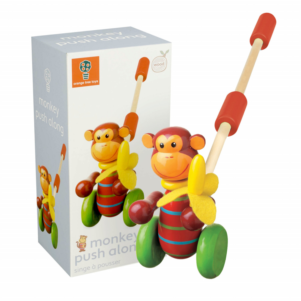 Jucarie de impins maimutica, Orange Tree Toys [2]