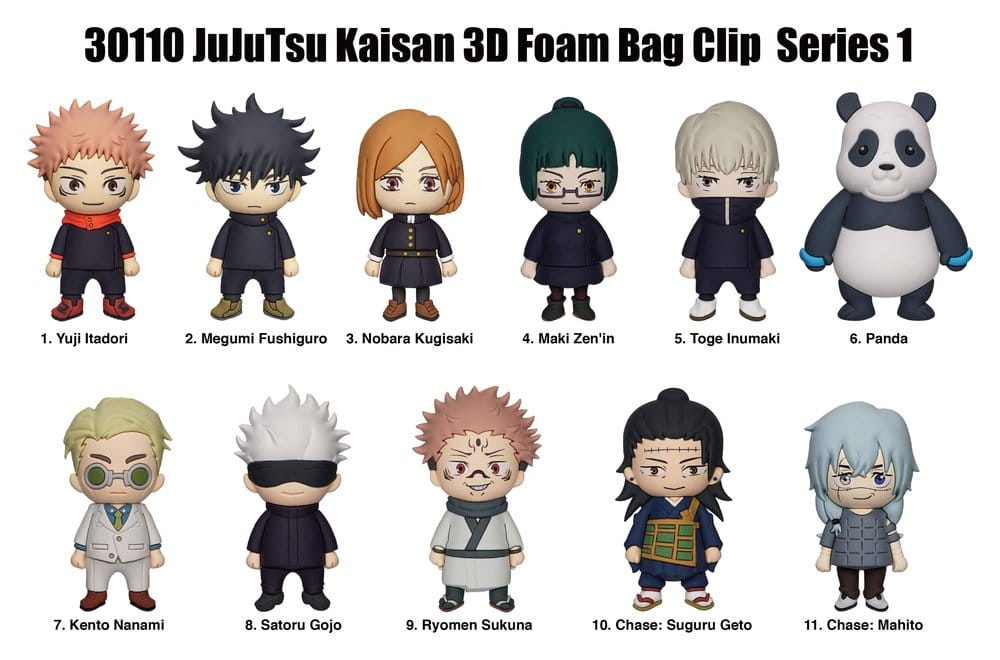 Jujutsu Kaisen 3D Foam Bag Clips Serie 1 Display (24) [2]