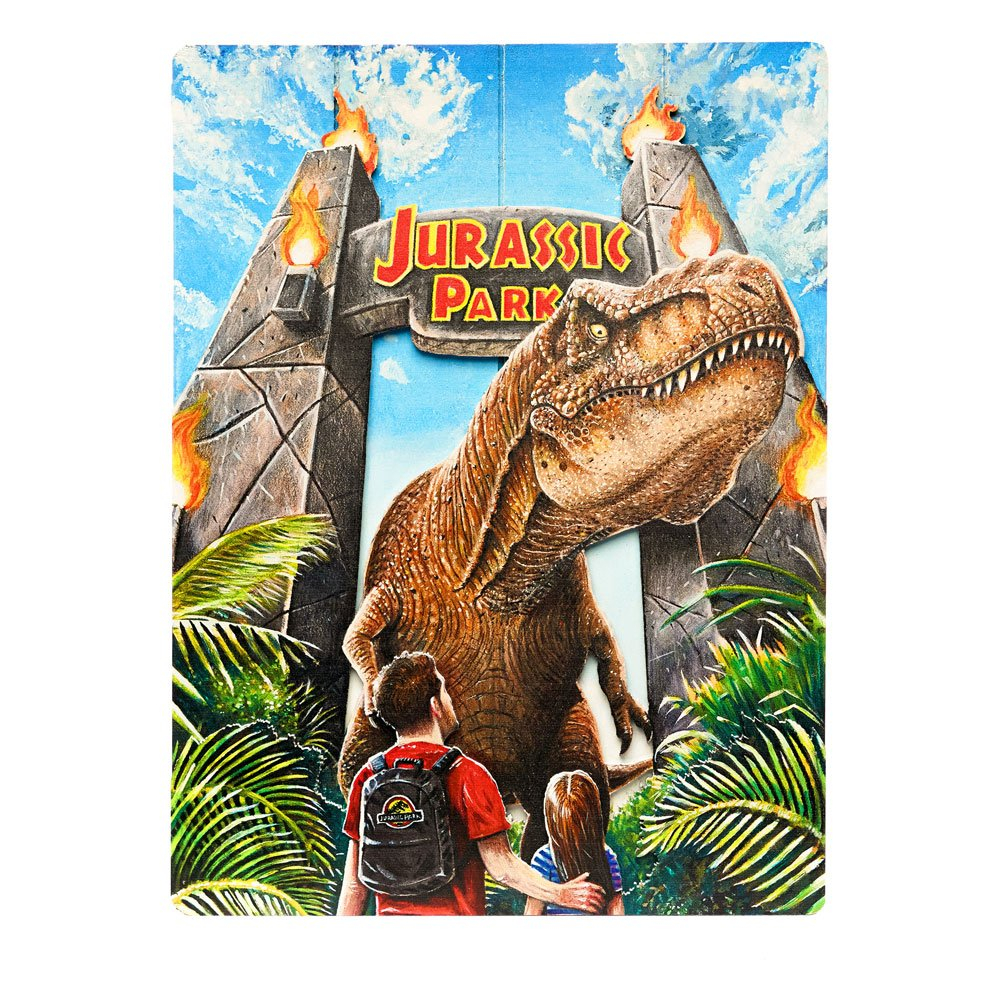 Jurassic Park WoodArts 3D Wooden Wall Art Rex Attack 30 x 40 cm [7]