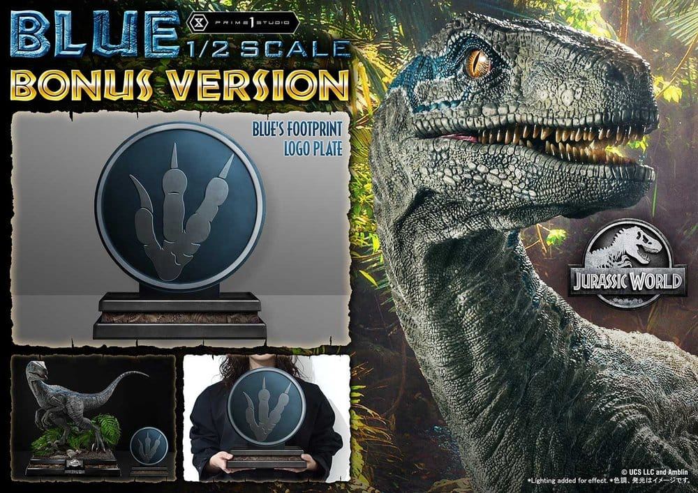 Jurassic World: Fallen Kingdom (Film) Legacy Museum Collection Statue 1/2 Blue Bonus Version 88 cm [3]