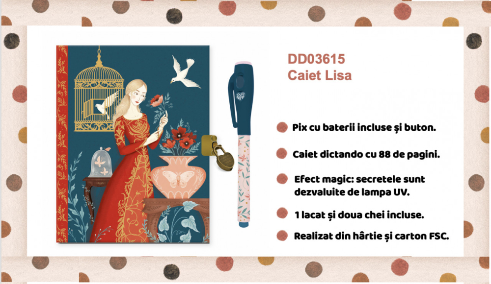 Jurnal secret cu pix magic Lisa, Djeco [2]