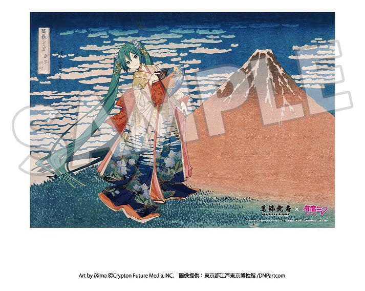 Katsushika Hokusai x Hatsune Miku Acrylic Panel Thirty-six Views of Mount Fuji Fine Wind, Clear Morning 30 cm [2]