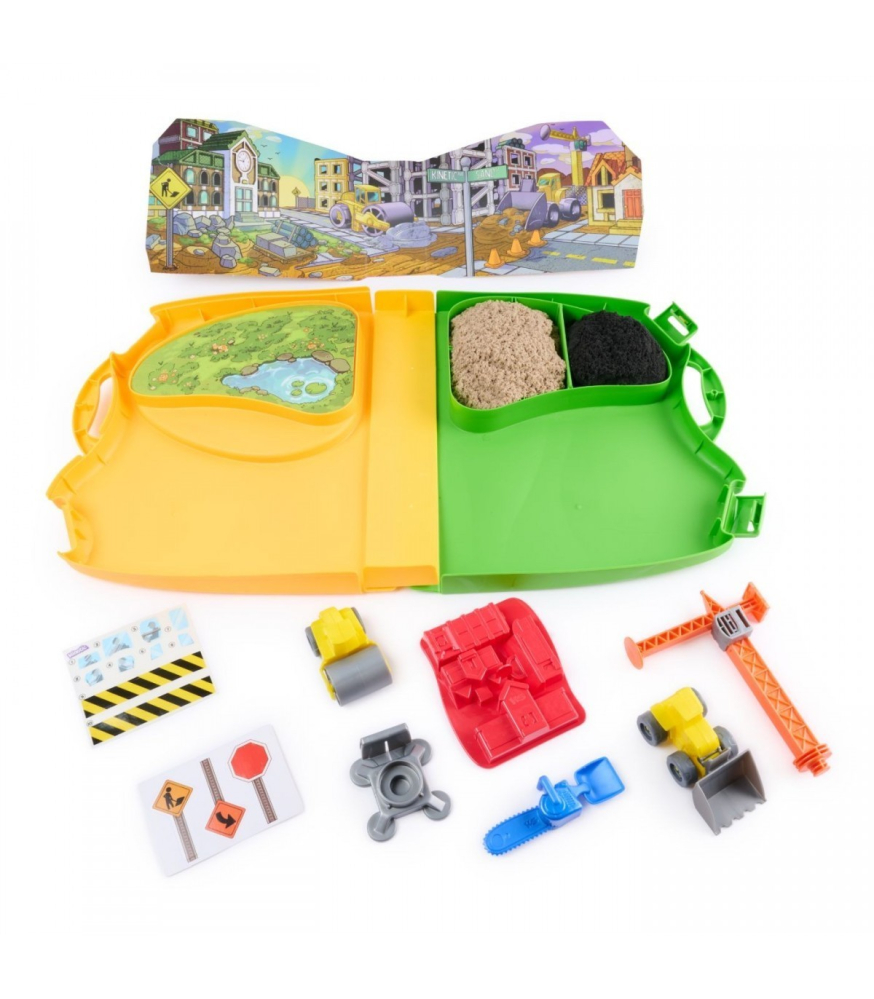 Kinetic Sand Construction Zone - Set Zona de Constructii cu Vehicule [10]