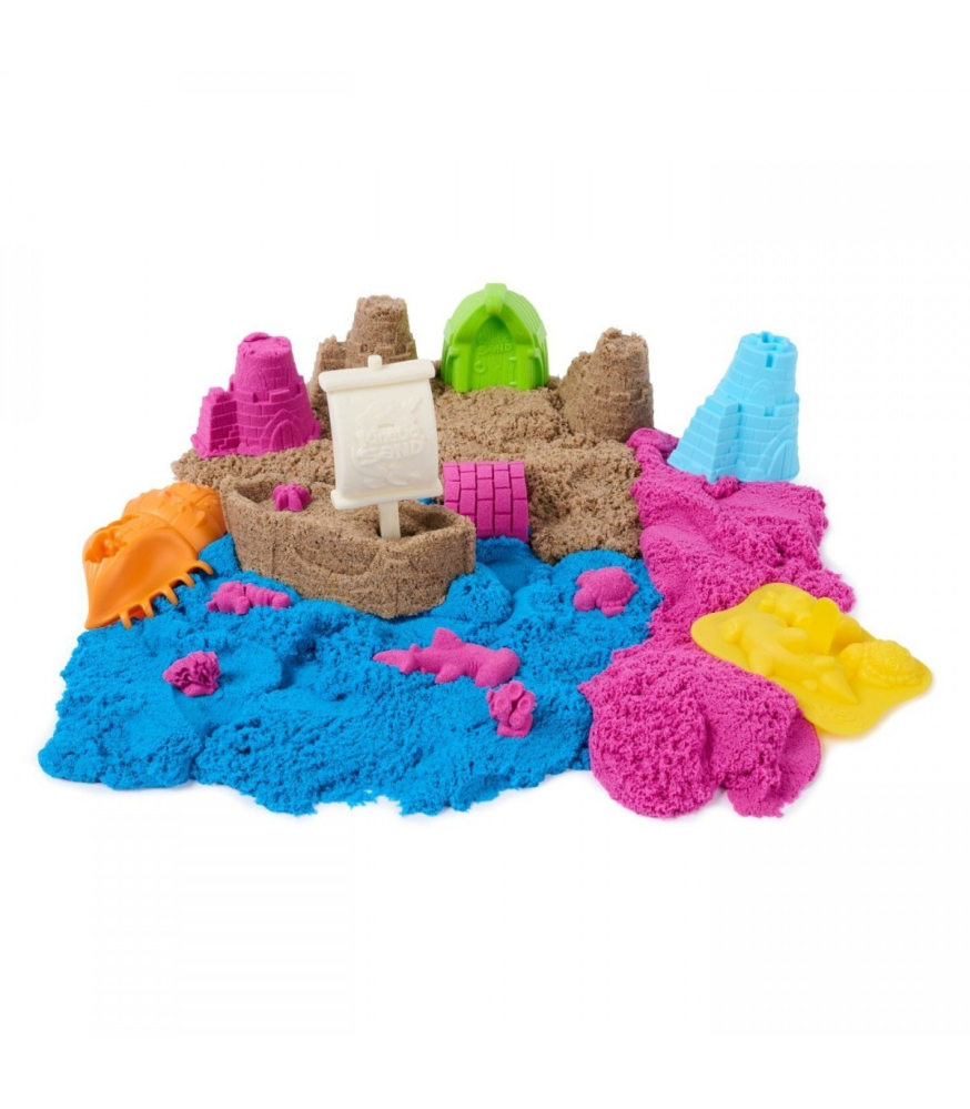 Kinetic Sand Tarm Nisipos - Set Creativ 900 g, 3 Culori [3]