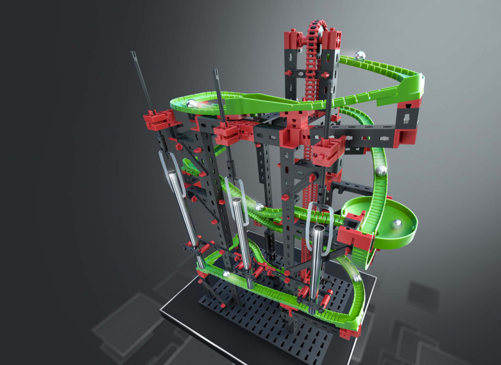 Kit STEM Cursa cu obstacole Dynamic M, Fischertechnik [2]