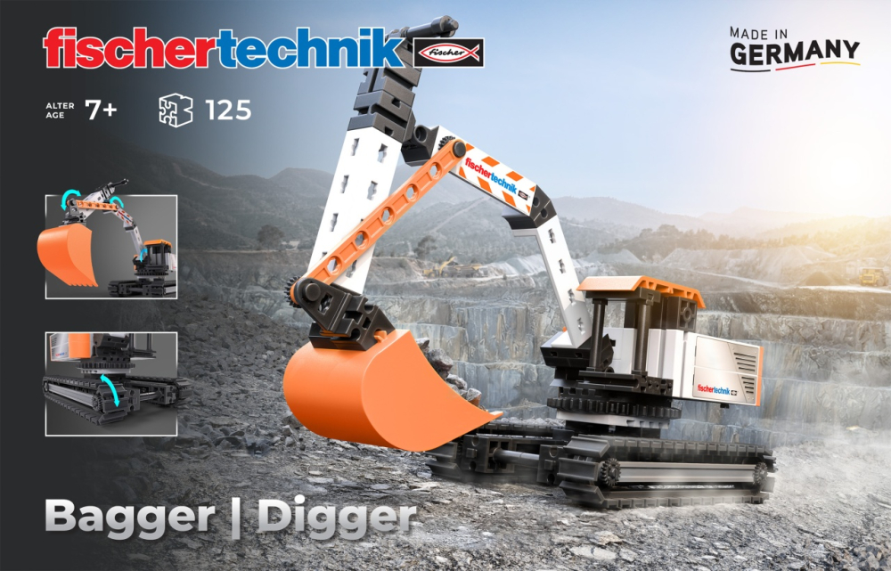 Kit STEM Excavator de asamblat si manevrat, Fischertechnik [2]